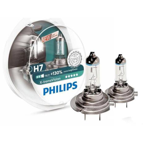Kit Lâmpada Xtreme Vision H7 130 mais Iluminação Philips 3700K Menor preço em Kit Lâmpada Xtreme Vision H7 130 mais Iluminação Philips 3700K
