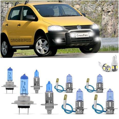 Kit Lampadas Crossfox 2004 2005 2006 2007 2008 2009 Super Branca Farol H7 H1 Milha H3 Auxiliar H3 Techone 8500k Inmetro Menor preço em Kit Lampadas Crossfox 2004 2005 2006 2007 2008 2009 Super Branca Farol H7 H1 Milha H3 Auxiliar H3 Techone 8500k Inmetro