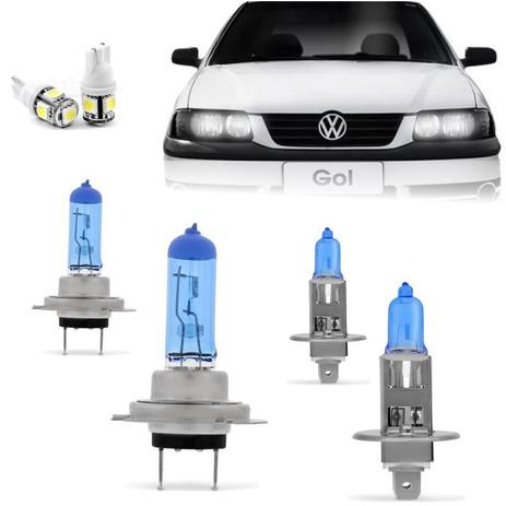 Kit Lampadas Gol G3 Parati Saveiro Super Brancas 100w Farol Duplo - Techone Menor preço em Kit Lampadas Gol G3 Parati Saveiro Super Brancas 100w Farol Duplo - Techone