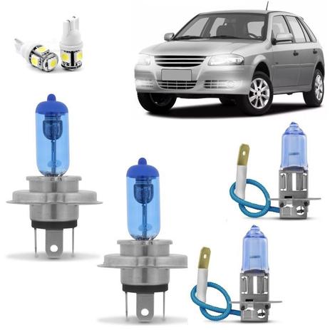 Kit Lampadas Gol G4 Parati Saveiro Super Branca 100w Farol H4 Milha H3 - Techone Menor preço em Kit Lampadas Gol G4 Parati Saveiro Super Branca 100w Farol H4 Milha H3 - Techone