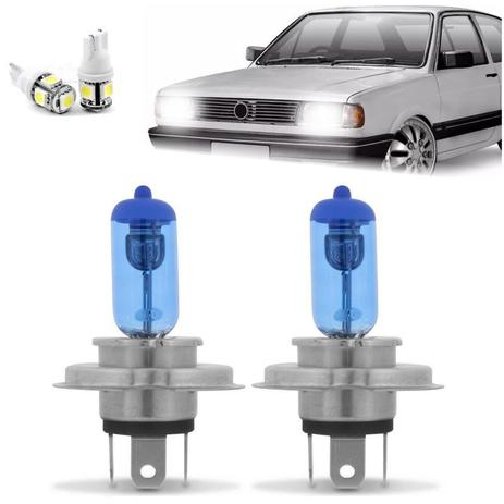 Kit Lampadas Gol Parati Saveiro Voyage Quadrado Super Brancas Farol H4 60/55w - Techone 8500k 12v Inmetro Menor preço em Kit Lampadas Gol Parati Saveiro Voyage Quadrado Super Brancas Farol H4 60/55w - Techone 8500k 12v Inmetro