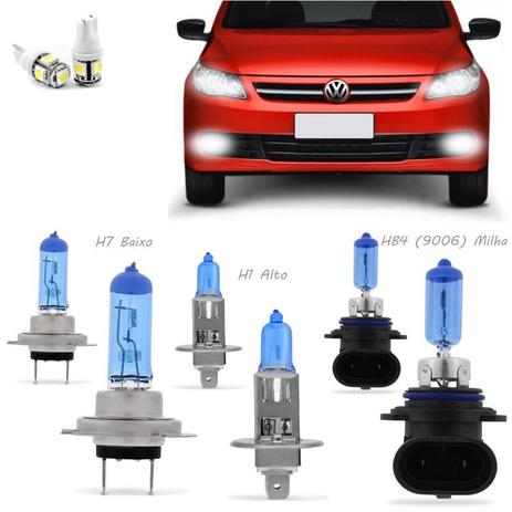 Kit Lampadas Gol Voyage G5 2009 2010 2011 2012 2013 Super Brancas H7 H1 HB4 - Techone Menor preço em Kit Lampadas Gol Voyage G5 2009 2010 2011 2012 2013 Super Brancas H7 H1 HB4 - Techone