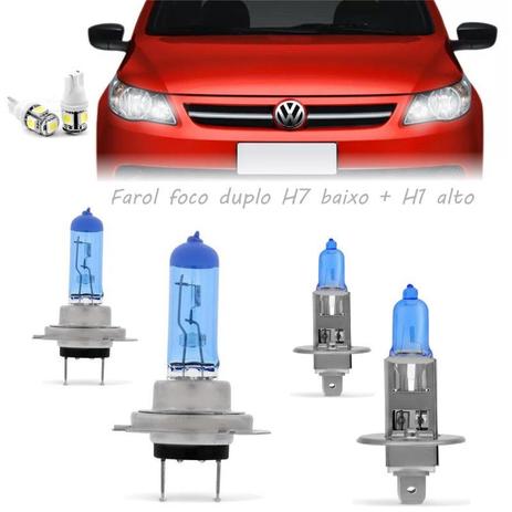 Kit Lampadas Gol Voyage Saveiro G5 2009 2010 2011 2012 Super Brancas Farol H7 H1 - Techone 8500k 12v 55w Inmetro Menor preço em Kit Lampadas Gol Voyage Saveiro G5 2009 2010 2011 2012 Super Brancas Farol H7 H1 - Techone 8500k 12v 55w Inmetro