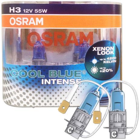 Kit Lâmpadas Halógenas Osram Cool Blue Intense H3 4200K Menor preço em Kit Lâmpadas Halógenas Osram Cool Blue Intense H3 4200K