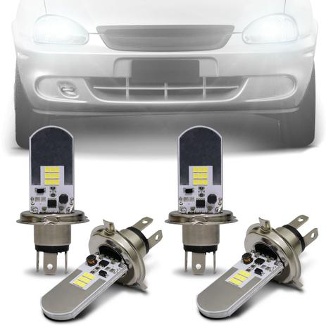 Kit Lâmpadas LED Autopoli Chevrolet Classic 2002 A 2009 H4 6500K Efeito Xênon Farol Alto e Baixo Menor preço em Kit Lâmpadas LED Autopoli Chevrolet Classic 2002 A 2009 H4 6500K Efeito Xênon Farol Alto e Baixo