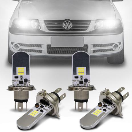 Kit Lâmpadas LED Autopoli Volkswagen Gol G3 2000 A 2005 H4 6500K Efeito Xênon Farol Alto e Baixo Menor preço em Kit Lâmpadas LED Autopoli Volkswagen Gol G3 2000 A 2005 H4 6500K Efeito Xênon Farol Alto e Baixo