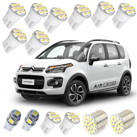 Kit Lâmpadas Led Citroen Aircross Luz Teto Placa Ré Farolete Super Led - Mfl Menor preço em Kit Lâmpadas Led Citroen Aircross Luz Teto Placa Ré Farolete Super Led - Mfl