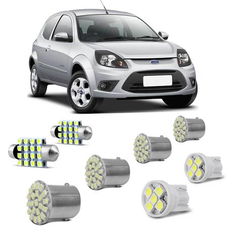 Kit Lâmpadas LED Pingo e Torpedo Ford Ka 1997 a 2014 Farolete Placa Teto e Ré - Prime Menor preço em Kit Lâmpadas LED Pingo e Torpedo Ford Ka 1997 a 2014 Farolete Placa Teto e Ré - Prime