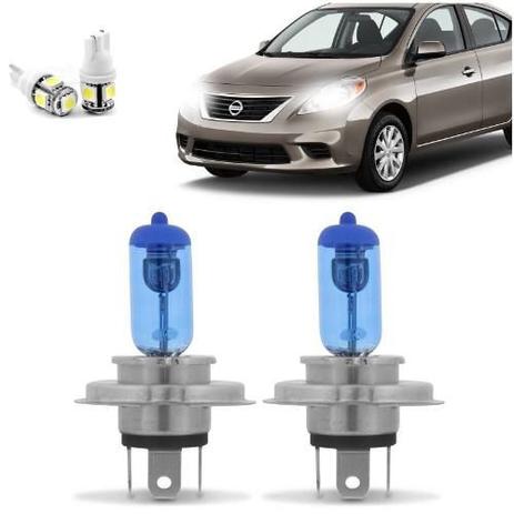 Kit Lampadas Nissan Versa 2011 2012 2013 2014 2015 2016 2017 2018 2019 Farol H4 60/55w - Techone 8500k 12v Inmetro Menor preço em Kit Lampadas Nissan Versa 2011 2012 2013 2014 2015 2016 2017 2018 2019 Farol H4 60/55w - Techone 8500k 12v Inmetro
