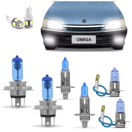 Kit Lampadas Omega 93 94 95 96 97 98 Super Brancas Farol H4 Auxiliar H1 Milha H3 - Techone Menor preço em Kit Lampadas Omega 93 94 95 96 97 98 Super Brancas Farol H4 Auxiliar H1 Milha H3 - Techone