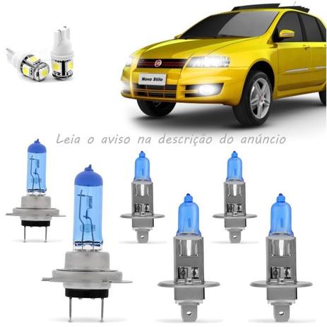 Kit Lampadas Stilo 2003 04 05 07 08 2009 A 2012 Super Brancas - Techone Menor preço em Kit Lampadas Stilo 2003 04 05 07 08 2009 A 2012 Super Brancas - Techone