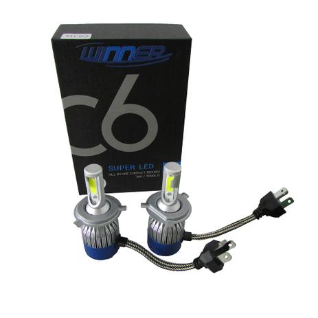 Kit Lâmpadas Super Led H4 36W 3800 Lúmens - M2m car Menor preço em Kit Lâmpadas Super Led H4 36W 3800 Lúmens - M2m car