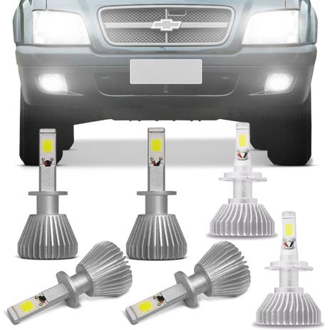 Kit Lâmpadas Super LED Headlight S10 2001 A 2011 Farol Baixo H7 Alto H1 Milha H1 6000K Efeito Xênon - Prime Menor preço em Kit Lâmpadas Super LED Headlight S10 2001 A 2011 Farol Baixo H7 Alto H1 Milha H1 6000K Efeito Xênon - Prime