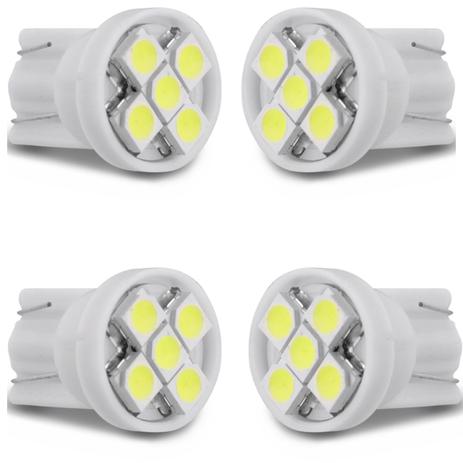 Kit Lâmpadas T10 5 LEDs 0,6W 12V Luz Branca Farol Baixo - Prime é boa?