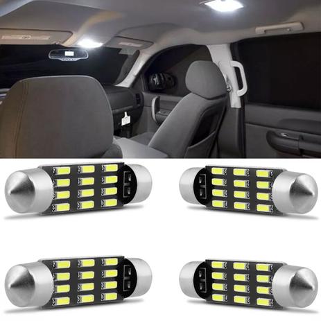 Kit Lâmpadas Torpedo 41mm 12 LEDs 4W 12V Luz Branca Placa e Teto - Kit iluminação Menor preço em Kit Lâmpadas Torpedo 41mm 12 LEDs 4W 12V Luz Branca Placa e Teto - Kit iluminação