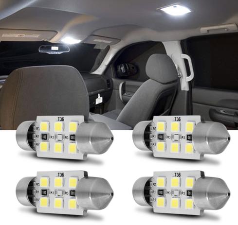 Kit Lâmpadas Torpedo 6 LEDs 36mm 12V Luz de Teto e Placa Branca - Prime Menor preço em Kit Lâmpadas Torpedo 6 LEDs 36mm 12V Luz de Teto e Placa Branca - Prime