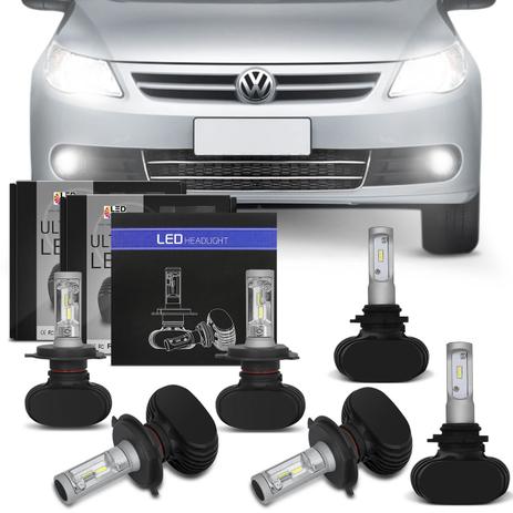 Kit Lâmpadas Ultra LED VW Gol G5 08 A 12 Farol Simples Alto Baixo H4 e Milha HB4 6000K Efeito Xênon - Shocklight Menor preço em Kit Lâmpadas Ultra LED VW Gol G5 08 A 12 Farol Simples Alto Baixo H4 e Milha HB4 6000K Efeito Xênon - Shocklight