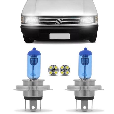 Kit Lampadas Uno Elba Fiorino Super Branca Farol H4 Inmetro - Techone Menor preço em Kit Lampadas Uno Elba Fiorino Super Branca Farol H4 Inmetro - Techone