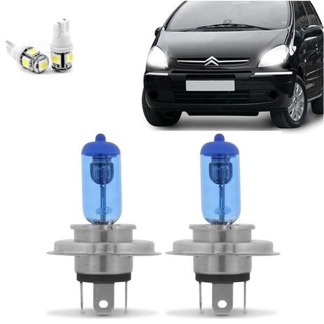 Kit Lampadas Xsara Picasso 2001 a 2006 Super Branca Farol H4 - Techone Menor preço em Kit Lampadas Xsara Picasso 2001 a 2006 Super Branca Farol H4 - Techone
