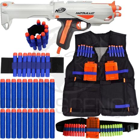 Menor preço em Kit Lançador Nerf Barrelstrike + Colete + Acessórios + 40 Dardos Brinquedo