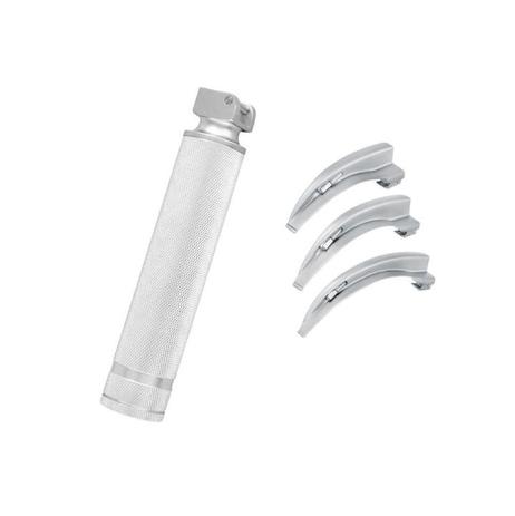Kit Laringoscópio Adulto Completo Com 3 Lâminas Curvas (Macintosh) - Md Menor preço em Kit Laringoscópio Adulto Completo Com 3 Lâminas Curvas (Macintosh) - Md