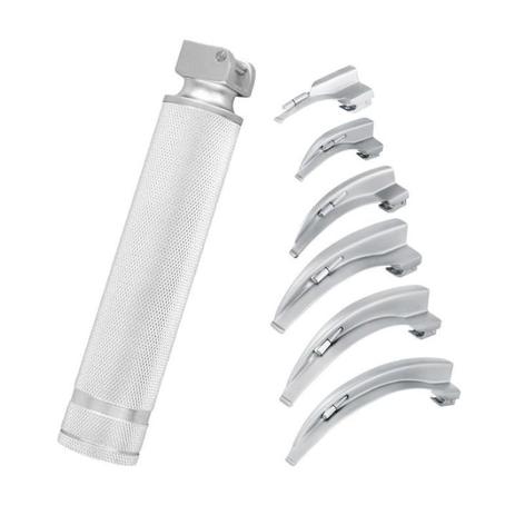 Kit Laringoscópio Completo Com 6 Lâminas Curvas (Macintosh) - MD Menor preço em Kit Laringoscópio Completo Com 6 Lâminas Curvas (Macintosh) - MD