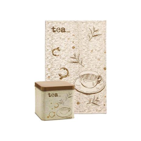 Kit Lata Com Pano de Copa Chá Gourmet - Copa Cia Menor preço em Kit Lata Com Pano de Copa Chá Gourmet - Copa Cia