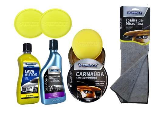 Kit Lava Auto 500 Restaurax 2 Aplicadores Super Protetora - Vonixx Menor preço em Kit Lava Auto 500 Restaurax 2 Aplicadores Super Protetora - Vonixx