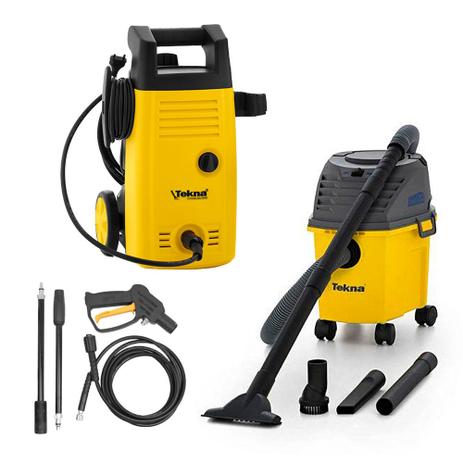 Kit Lavadora de Alta Pressão HLX1101V + Aspirador de Pó e Água APL1101C Tekna é boa?