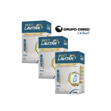 Kit lavitan multi homem 90 comprimidos - Cimed Menor preço em Kit lavitan multi homem 90 comprimidos - Cimed
