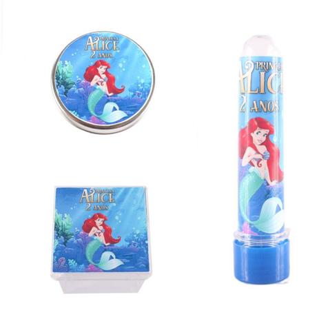 Kit Lembrancinhas Personalizadas 60 itens Princesa Ariel - Aluá festas Menor preço em Kit Lembrancinhas Personalizadas 60 itens Princesa Ariel - Aluá festas
