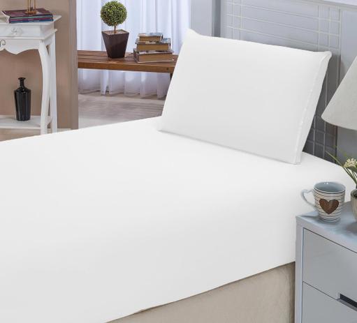 Kit Lençol de microfibra com elástico Solteiro 02 peças 150 fios - Branco - Meu lar enxovais é boa?