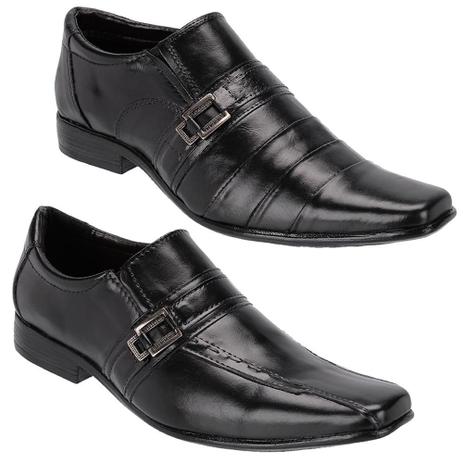 KIT Leoppé Sapato Social Masculino com Metal e 100% Couro - Sapato Social  Masculino - Magazine Luiza