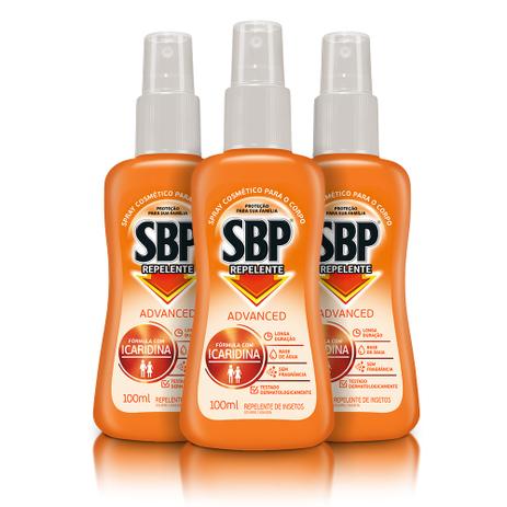 Kit Leve 3 Pague 2 Repelentes SBP em Spray Advanced 100ml Menor preço em Kit Leve 3 Pague 2 Repelentes SBP em Spray Advanced 100ml