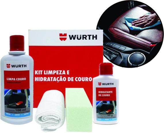 Kit Limpeza e Hidratante Wurth para hidratar couro de jaquetas sofas botas bolsas e bancos de carro Menor preço em Kit Limpeza e Hidratante Wurth para hidratar couro de jaquetas sofas botas bolsas e bancos de carro