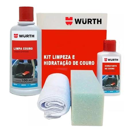 Kit Limpeza Hidratação Banco Couro Automotivo Limpador Wurth - PLUSNUT Menor preço em Kit Limpeza Hidratação Banco Couro Automotivo Limpador Wurth - PLUSNUT