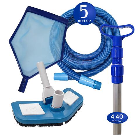 Kit Limpeza Manutenção para Piscinas Alvenaria Fibra Vinil - 5 M - Sos Da Piscina Menor preço em Kit Limpeza Manutenção para Piscinas Alvenaria Fibra Vinil - 5 M - Sos Da Piscina