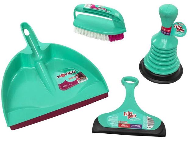 Kit Limpeza Noviça BT004K - 4 Peças Menor preço em Kit Limpeza Noviça BT004K - 4 Peças