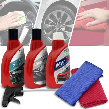 Kit Limpeza Washtec Detergente Automotivo Lava Seco + Siligel Auto Secante + Limpa Pneu + 2 Flanelas - Henlau é boa?