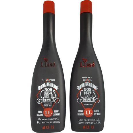 Kit Lissé Pimenta Nos Seus Cabelos Shampoo 1L e Máscara 1 Litro Menor preço em Kit Lissé Pimenta Nos Seus Cabelos Shampoo 1L e Máscara 1 Litro