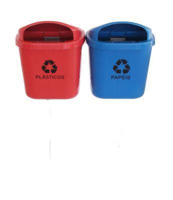 Kit Lixeira Coleta Seletiva 40 Litros ST12 - Jsn Menor preço em Kit Lixeira Coleta Seletiva 40 Litros ST12 - Jsn