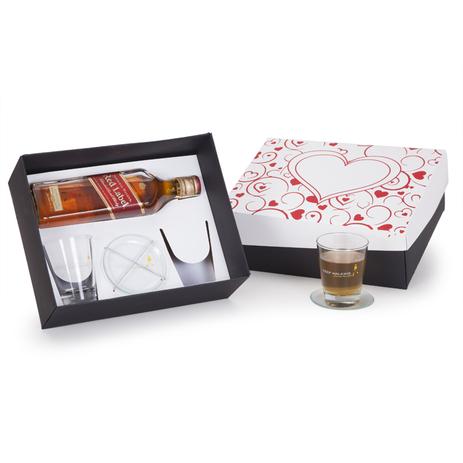 Kit Love + 1 Whisky + 2 copos + 2 porta copos - Shop quality Menor preço em Kit Love + 1 Whisky + 2 copos + 2 porta copos - Shop quality