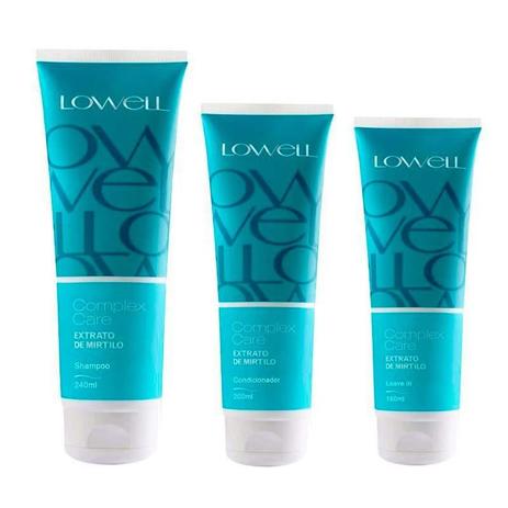 Kit Lowell Complex Care Mirtilo Shampoo, Condicionador e Leave-in Menor preço em Kit Lowell Complex Care Mirtilo Shampoo, Condicionador e Leave-in