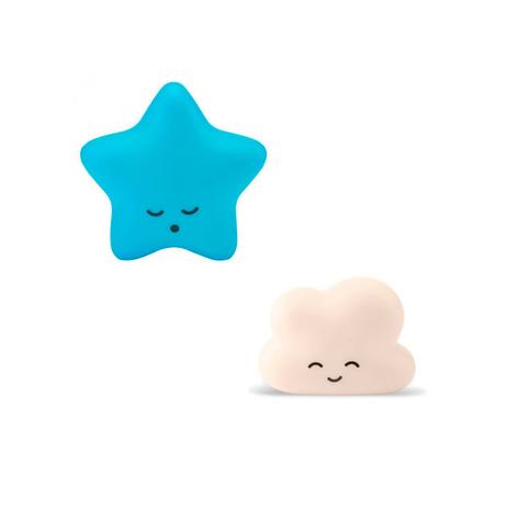 Kit Luminárias Estrela Azul e Nuvem Branco Com Adesivos - Decorfun Menor preço em Kit Luminárias Estrela Azul e Nuvem Branco Com Adesivos - Decorfun