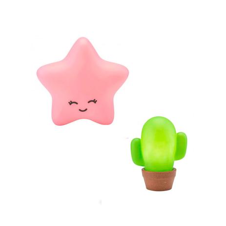 Kit Luminárias Estrela Rosa e Cacto Verde Com Fio e Adesivos - Decorfun Menor preço em Kit Luminárias Estrela Rosa e Cacto Verde Com Fio e Adesivos - Decorfun