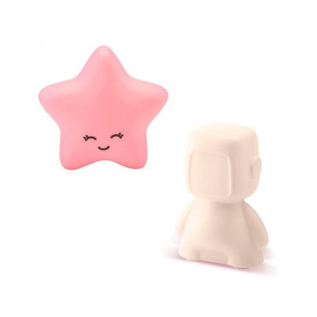 Kit Luminárias Estrela Rosa e Robô Natural Com Adesivos - Decorfun Menor preço em Kit Luminárias Estrela Rosa e Robô Natural Com Adesivos - Decorfun
