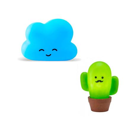 Kit Luminárias Nuvem Azul e Cacto Verde Com Fios e Adesivos - Decorfun Menor preço em Kit Luminárias Nuvem Azul e Cacto Verde Com Fios e Adesivos - Decorfun