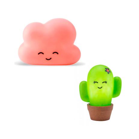 Kit Luminárias Nuvem Rosa e Cacto Verde Com Fios e Adesivos - Decorfun Menor preço em Kit Luminárias Nuvem Rosa e Cacto Verde Com Fios e Adesivos - Decorfun