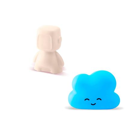 Kit Luminárias Robô Natural e Nuvem Azul Com Fio e Adesivos - Decorfun Menor preço em Kit Luminárias Robô Natural e Nuvem Azul Com Fio e Adesivos - Decorfun