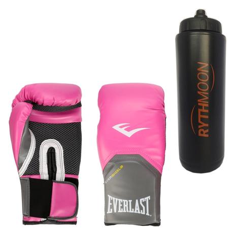 Kit Luva Boxe Elite Pro Style Everlast Rosa 14oz + Squeeze Automático 1lt - Rythmoon é ruim? Kit Luva Boxe Elite Pro Style Everlast Rosa 14oz + Squeeze Automático 1lt - Rythmoon é boa?